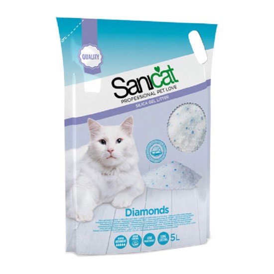 Diamond Sanicat perlas de sílice alternativas a la arena para gatos 3,8l