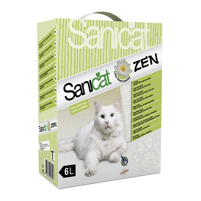 Sanicat Active flor de loto blanco, arena para gatos 6l