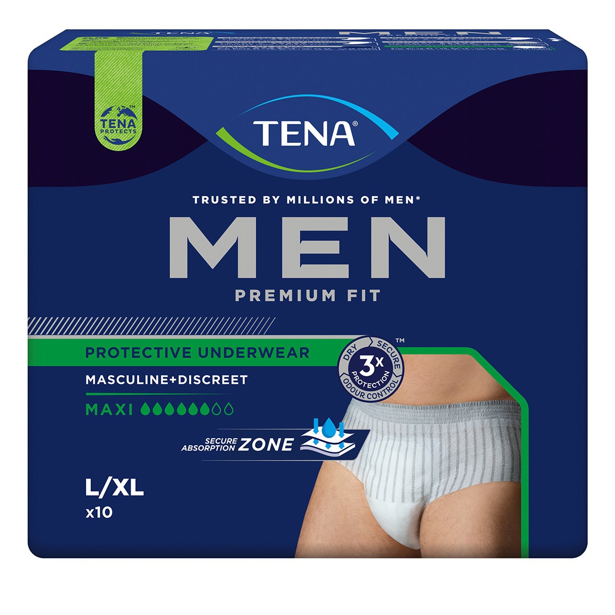 Tena Men prot. underwear T/Grande 10uds