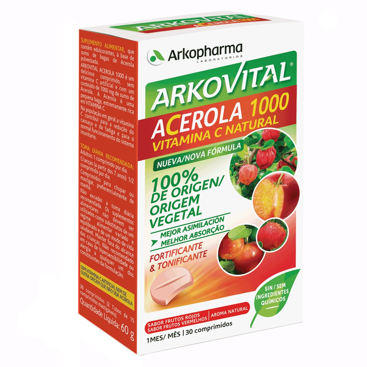 Arkopharma Arkovital acerola 1000 vitamina C 30 comprimidos