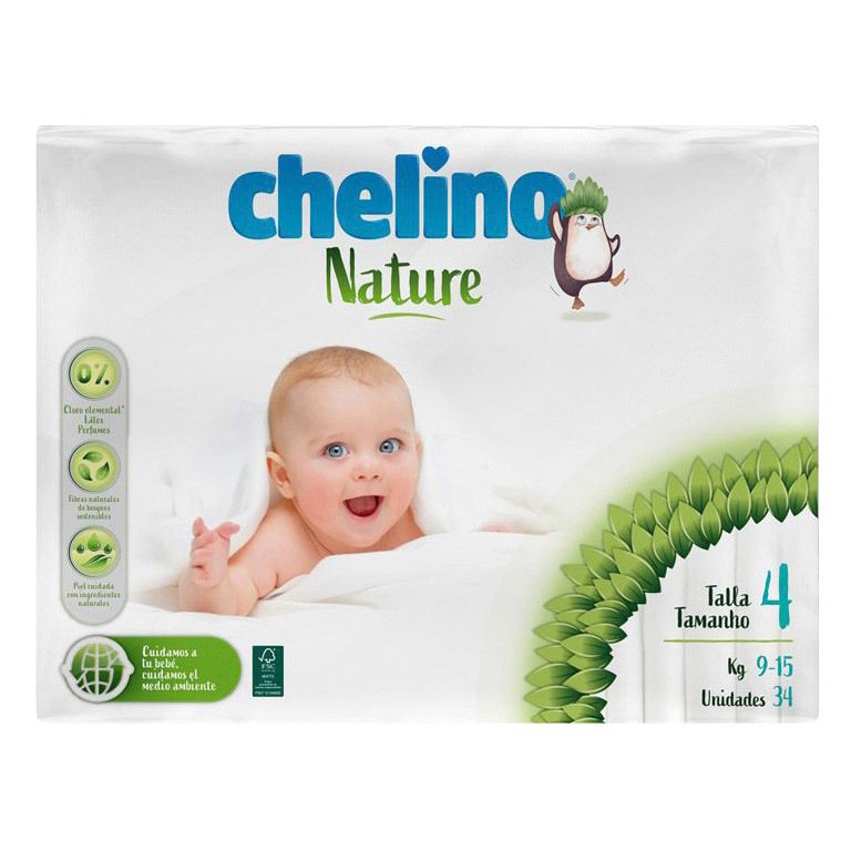 Chelino Nature pañal talla 4 34u
