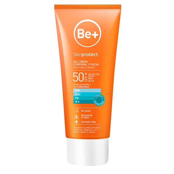 Be+ skinprotect gel crema corporal y facial spf50+ 100ml