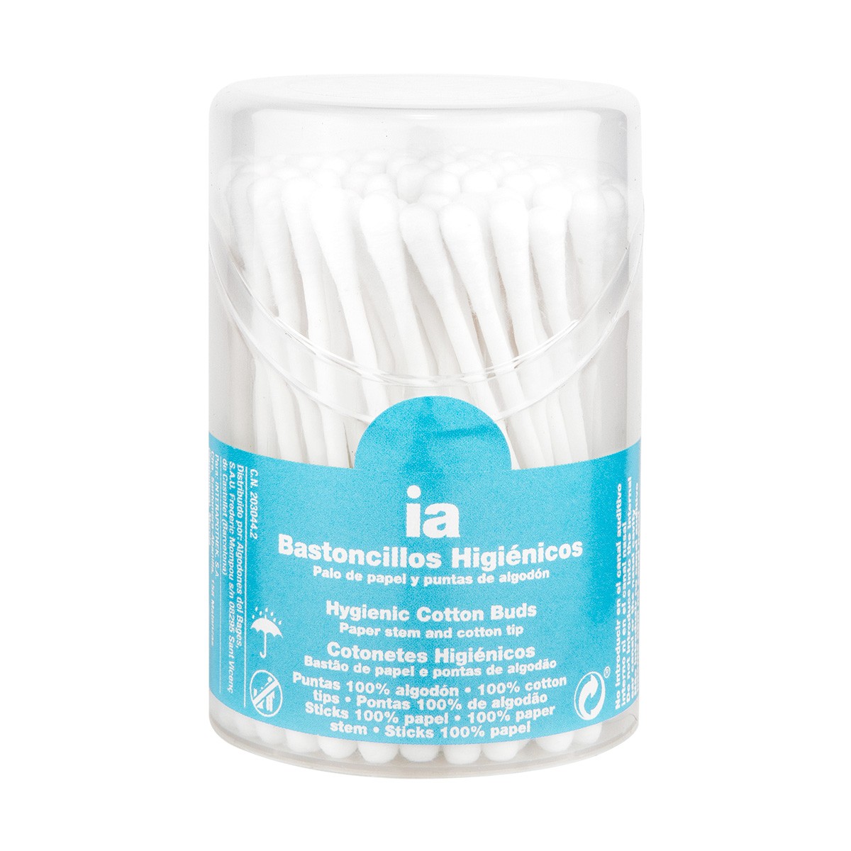 Interapothek bastoncillos con palo de papel bote 100uds