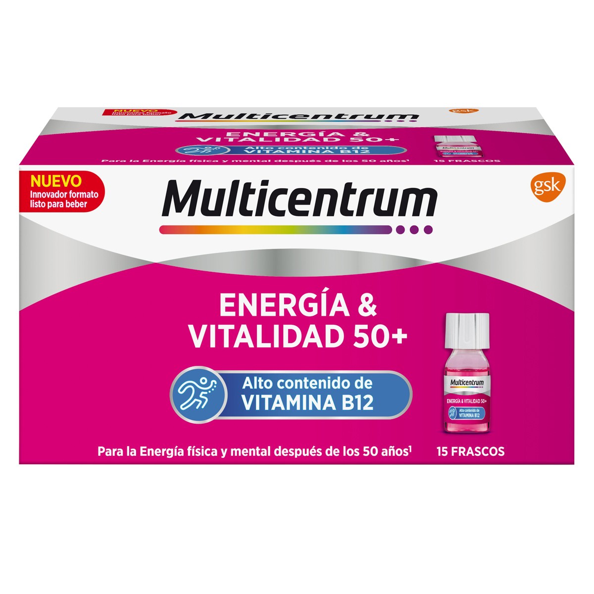 Multicentrum Energía & Vitalidad 50+ 15frascos